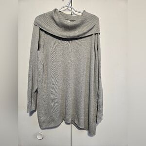 Crown & Ivy Light Gray Cowl Neck Sweater